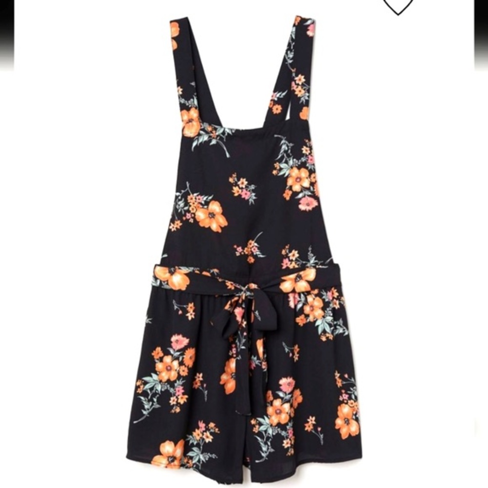 H&M Black Floral Romper